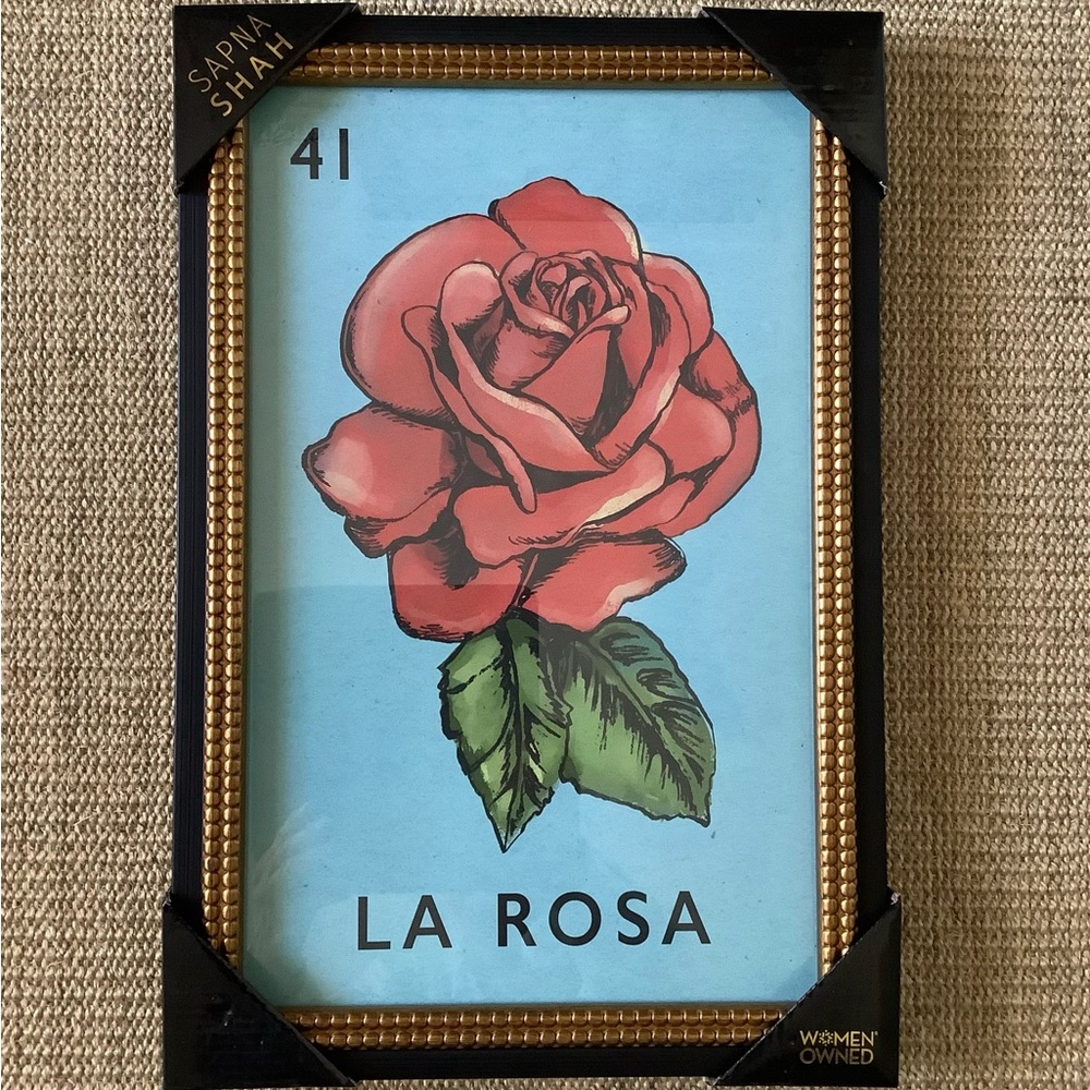 Sapna Shah La Rosa Loteria #41 Framed Art Print